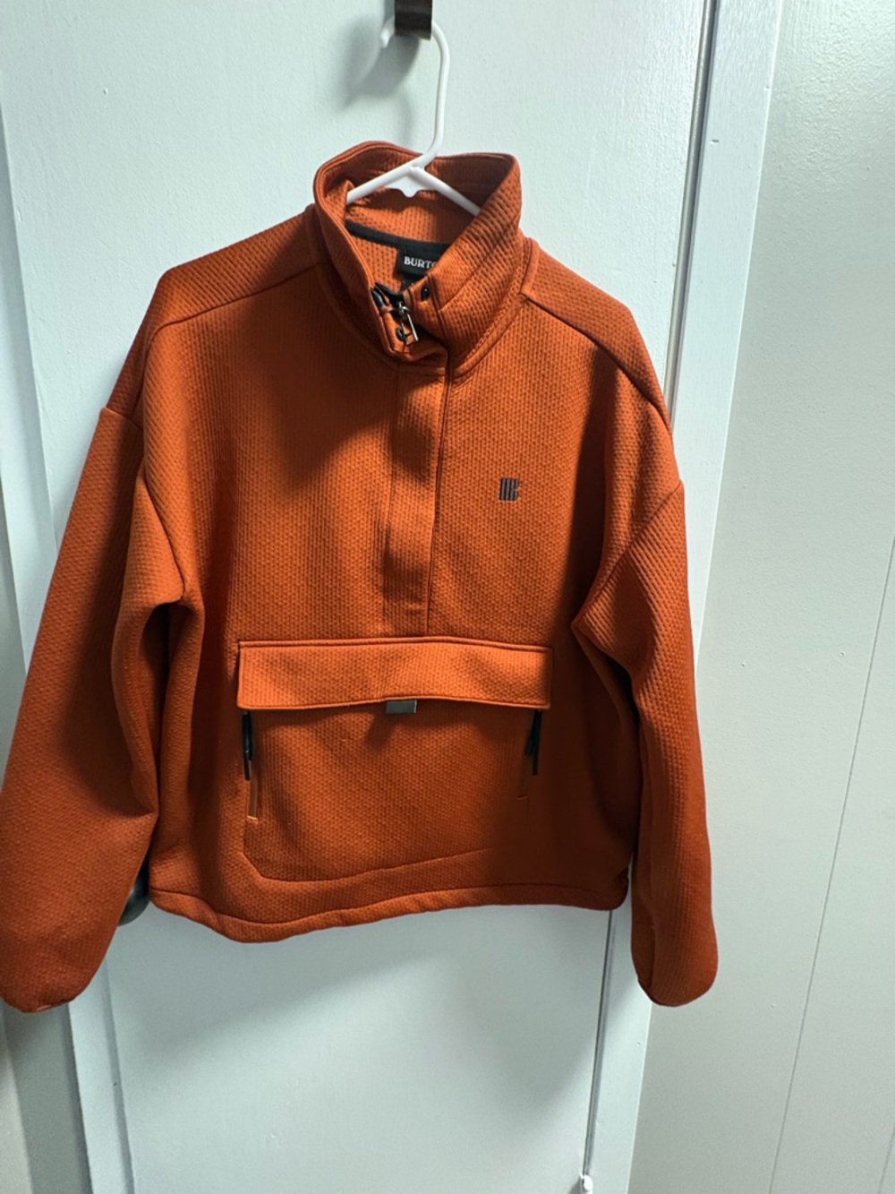 Burton Orange Half-Zip Pullover Sweater